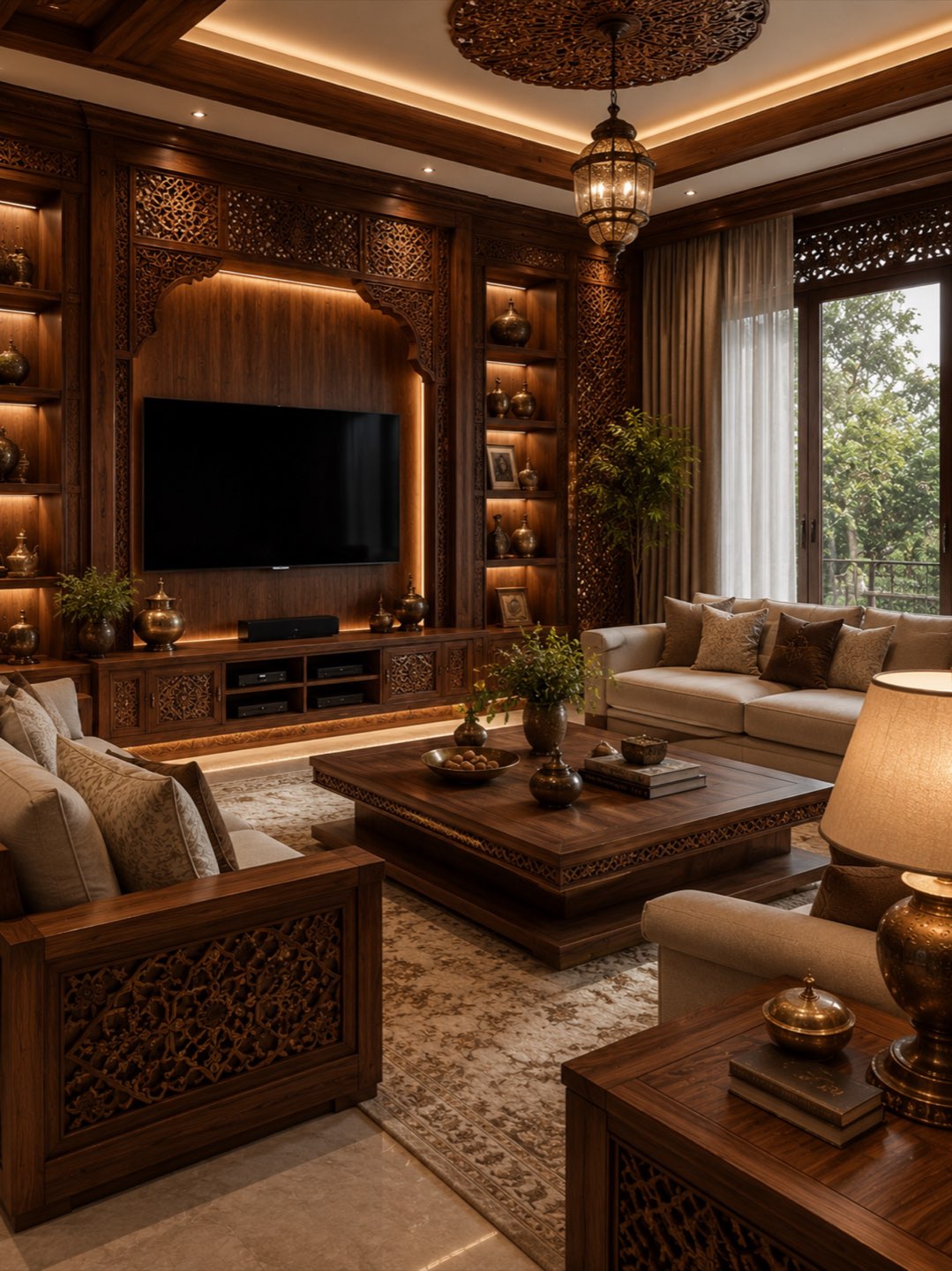 Kashmir walnut living room